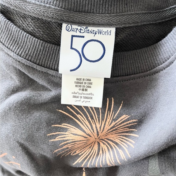 2021 Disney World 50th Anniversary October 1st Castle Dolman Shirt Adult Small - Picture 3 of 10